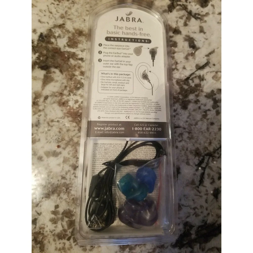 Jabra EarBud with Mic - Universal 2.5mm Jack (EB25MM302) - New